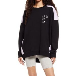 NWT BP. Gender Inclusive Sport Organic Cotton Blend Sweatshirt I Am Who I Say